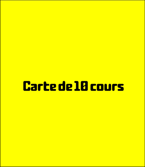 Carte de 10 cours 